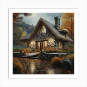 Cottage In The Woods 7 Art Print