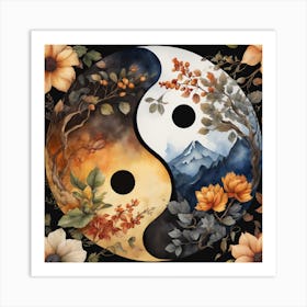 Yin Yang Art Print