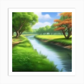 Landscape Painting 185 Art Print