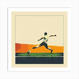 Soccer Player Kicking The Ball 1 Art Print