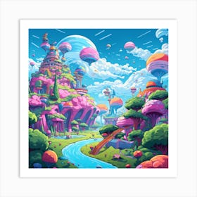 Pixel Art Art Print