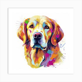 Golden Retriever Painting 3 Art Print