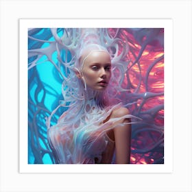 Woman 3d Art Art Print