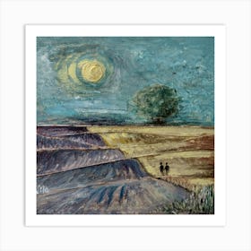 Wall Artwork with Lavender  Fields Art Print