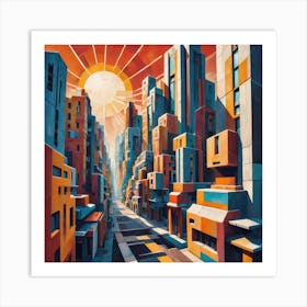 Futuristic City Art Print