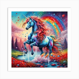 Rainbow Unicorn 1 Art Print