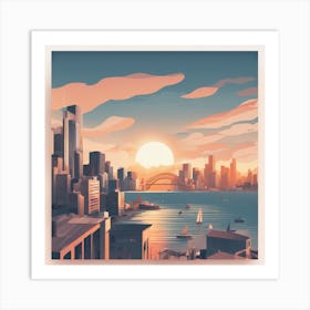 Sydney Cityscape Art Print