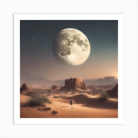 Desert Landscape - Desert Stock Videos & Royalty-Free Footage Art Print