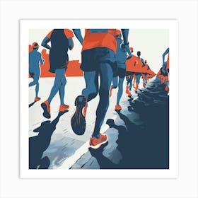 Marathon Runners 1 Art Print