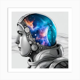 Space Woman Art Print