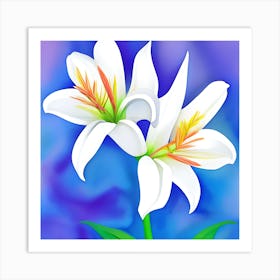 White Lilly 6 Art Print