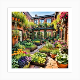 Courtyard Garden Art Print