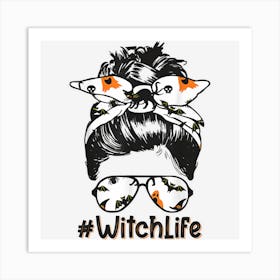 Witch Life Halloween Messy Bun Witchlife Bandana Women Art Print