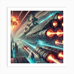 A Futuristic Sci Fi Scene Showcasing The Ecliptic Art Print