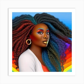 From Melanin, With Love and Rainbows Art Print