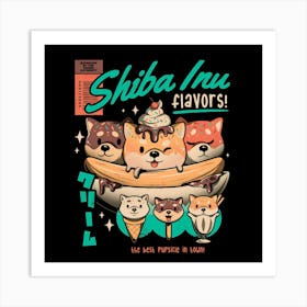 Shiba Inu Flavors - Cute Golden Retriever Dog Gift2 Art Print
