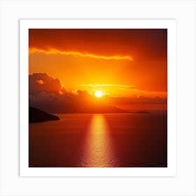 Sunset Over The Sea 3 Art Print