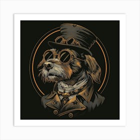 Steampunk Dog 35 Art Print