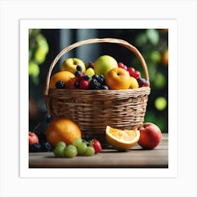 Eden's Basket: The Allure of Tropical Fruits Art Print