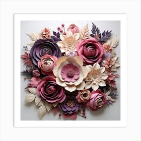 Paper Flowers 32 Art Print