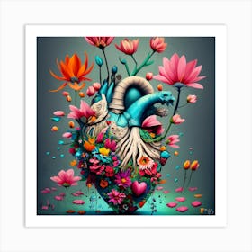 Heart Of Flowers 3 Art Print