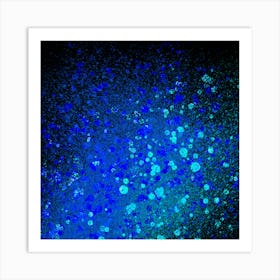 Blue Sparkles Art Print