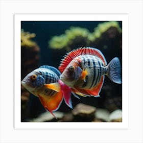 Fishes In An Aquarium Art Print