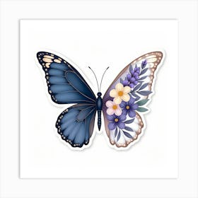 Blue Butterfly Art Print