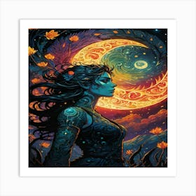 Moon Goddess 1 Art Print