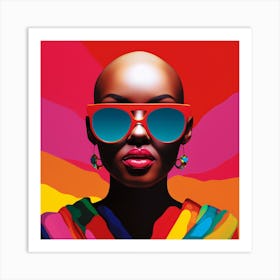 Woman In Sunglasses Art Print