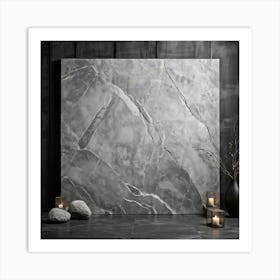 Abstract Stone Material Structure Grey Rock Halloween Granular Rough Wallpaper Stucco Dar (24) Art Print