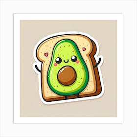 Avocado Sticker 3 Art Print