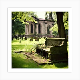 Remembrance Vintage Tomb Landmark Beautiful Plant Headstone Culture Old Architecture Rest (12) Art Print