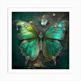 Emerald Butterfly Art Print