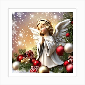 Angel In The Snow 4 Art Print