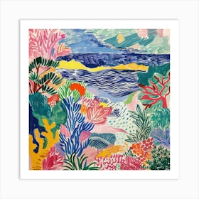 Seascape Dream Matisse Style 3 Art Print