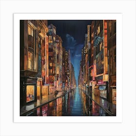 Night In The City Art Print