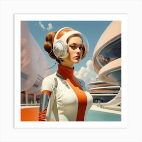 Futuristic Woman 100 Art Print