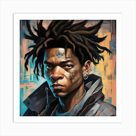 Young Man With Dreadlocks Art Print