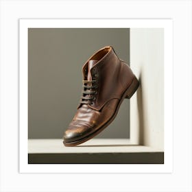 Brown Leather Boots Art Print