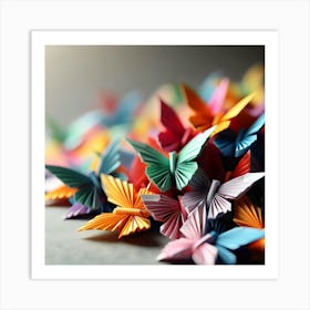 Origami Butterflies Art Print