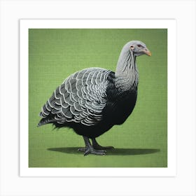 Ohara Koson Inspired Bird Painting Turkey 3 Square Art Print