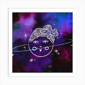 Galaxy Girl Art Print Art Print