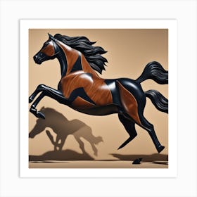 Horse In Flight Art Print