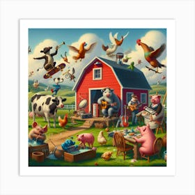 Farm Animals 3 Art Print