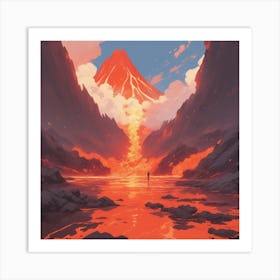 Lava fire 5 Art Print