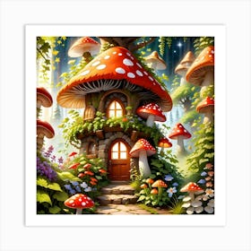 Mushroom House Art Print