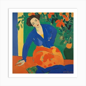 Woman With Oranges 1 Art Print