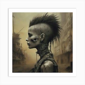 Apocalyptic Girl Art Print