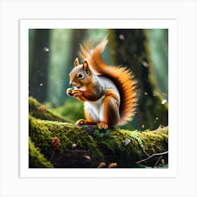 Squirrel In The Forest 271 Art Print